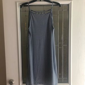 Angie Size Large Blue Striped Dress